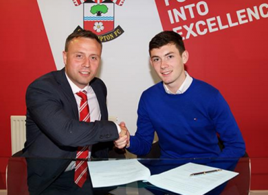 O'Connor signs his first professional contract.