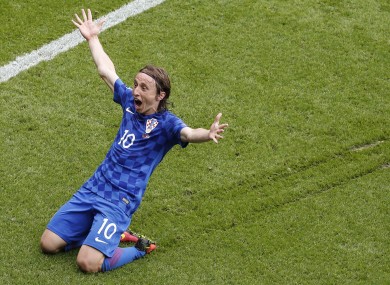 Luka Modric scored Croatia's first goal of Euro 2016.
