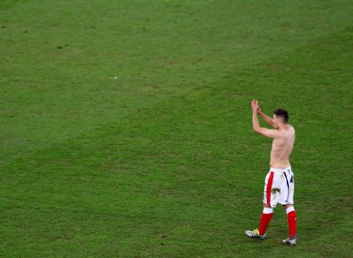 The Lille pitch was in a bad way after the France-Switzerland game last night.