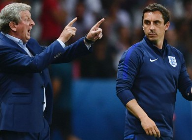 Roy Hodgson and Gary Neville.