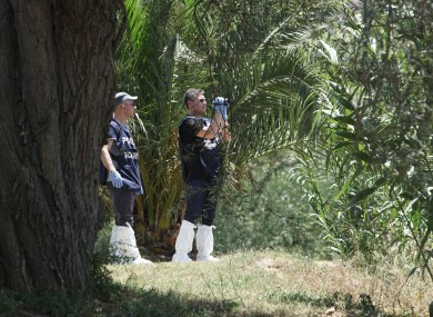 The banks of the Tiber River where the search was taking place