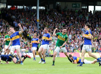 Paul Murphy celebrates scoring Kerry's first half goal
