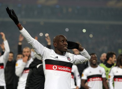Ba in Besiktas colours after facing Liverpool in the Europa League in 2015.