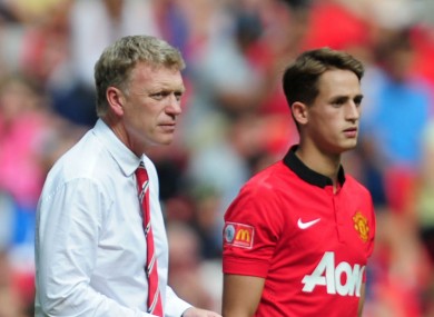 David Moyes and Adnan Januzaj at Manchester United.