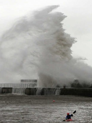 Storm Frank earlier this year: Met Éireann have issued status yellow wind and rainfall warnings.