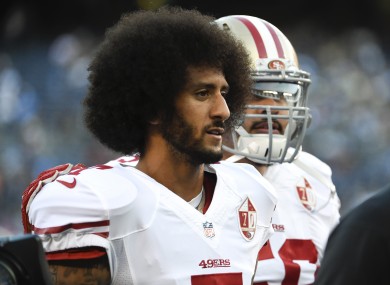 San Francisco 49ers quarterback Colin Kaepernick's decision to not stand for the US national anthem before NFL games could gain support.