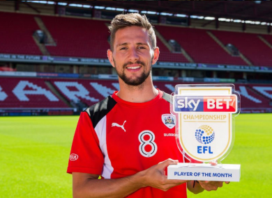 Hourihane with his award.