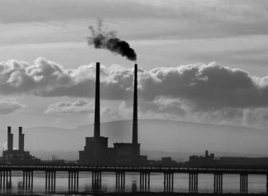 File photo of ESB Poolbeg generating station in Dublin, with the Bull Wall Bridge in the foreground.