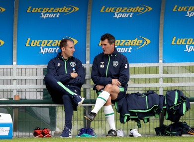 Rogers chats to Roy Keane in Abbottstown.