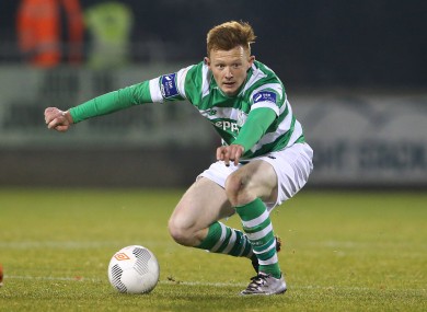 Gary Shaw scored the only goal for Shamrock Rovers tonight (file pic).