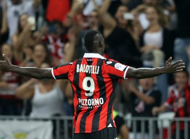 Nice attacker Mario Balotelli