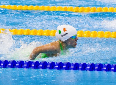 Turner in action in the pool tonight.