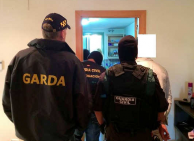 Gardaí and the Guardia Civil arrest a man yesterday.