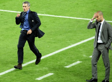 Mourinho and Guardiola during their spells at Inter Milan and Barcelona.