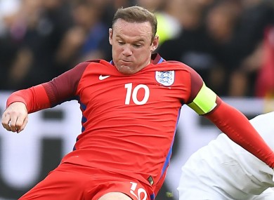 Wayne Rooney in action for England.