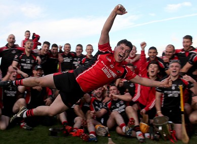 Ben O'Connor celebrates Oulart-the-Ballagh's win in Wexford.