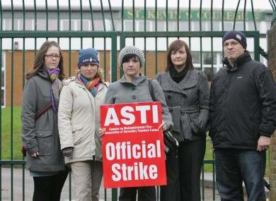 File photo of striking workers in 2009.