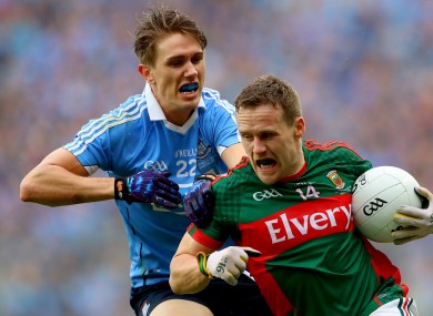 Fitzsimons with Andy Moran during the drawn match last month.