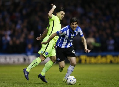 Towell's sole league appearance for Brighton came in the first-leg of the Championship semi-final.