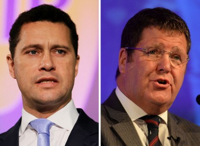 Steven Woolfe (left) and Mike Hookem were involved in the row,