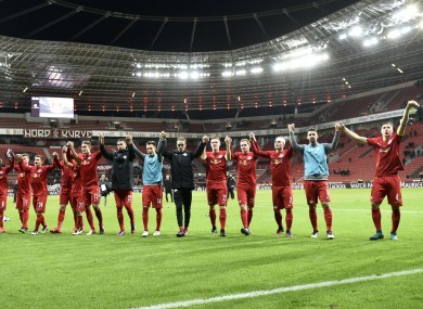 Leipzig's players celebrate (file pic).