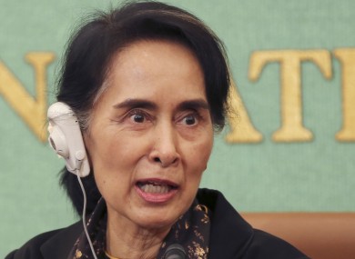 Myanmar's Foreign Minister Aung San Suu Kyi photograhed earlier this month. She said her Government will not blame anyone for recent violence in the Rakhine state the authorities have all the evidence.