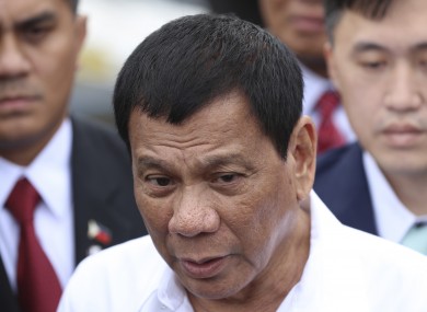 Philippine President Rodrigo Duterte.