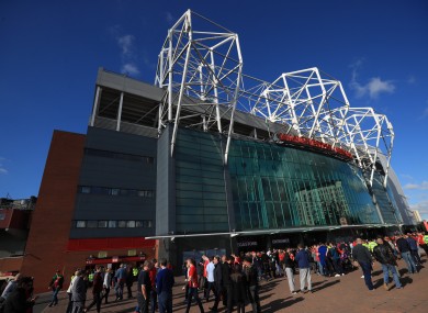 Old Trafford before last Saturday's game against Arsenal.