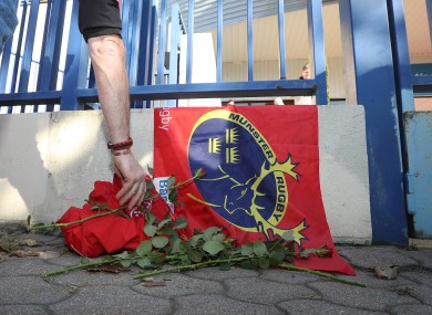 Fans paid their respects to Foley at Stade Yves du Manoir on 16 October.