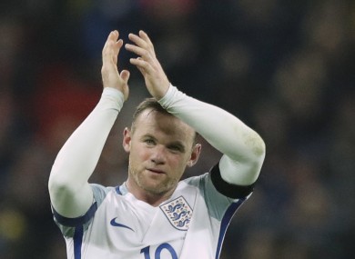 Rooney missed England's friendly with Spain last night due to injury.