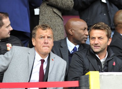 Power alongside Swindon's new Director of Football Tim Sherwood at the weekend.