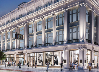 The restored Clerys building as envisaged by the architects.
