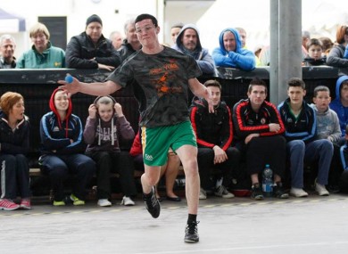 Conall McCavitt playing handball