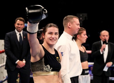 Taylor after winning her professional debut last month.