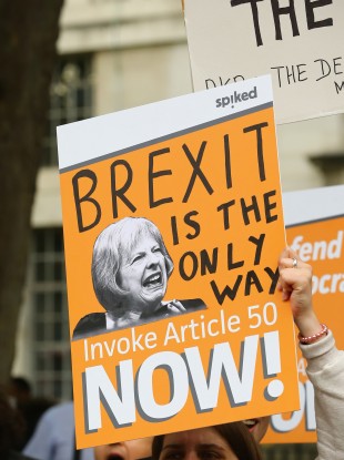 A rally in favour of Brexit.
