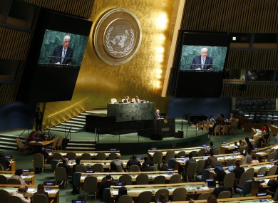 Syrian foreign minister Walid al-Moallem addresses the UN General Assembly in September.