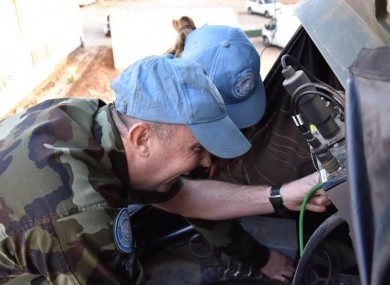 Cpl Browne and his team carry out essential maintenance.