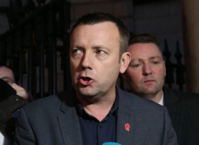 Brendan Ogle and Home Sweet Home activists at the Four Courts last month.