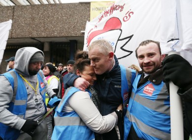 Home Sweet Home campaigners outside Apollo House earlier this month