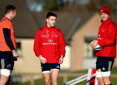 Munster players putting in the final preparations before their clash with Racing 92.