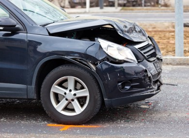 File photo of a crashed car.