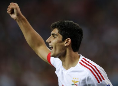 Benfica's Goncalo Guedes is being linked with a move to Man United.