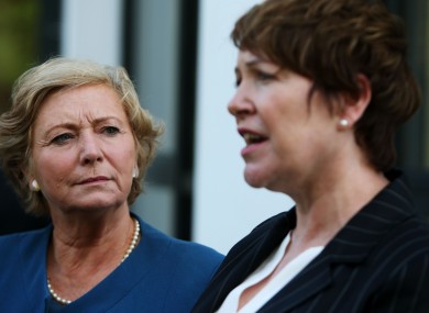 Justice Minister for the Republic of Ireland Frances Fitzgerald (left) and An Garda Siochana Commissioner Noirin O'Sullivan