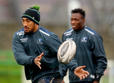 Bundee Aki at training with the Connacht squad this week.