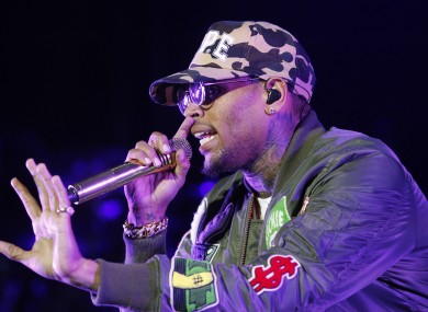 Chris Brown was previously convicted of beating singer Rihanna.