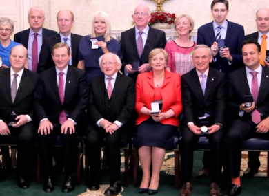 The Ministers of the 32nd Dáil with their seals of office.