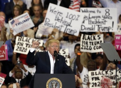 The rally was organised by Trump's campaign team and not the White House.