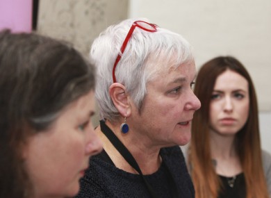People Before Profit TD Bríd Smith speaking at a press conference in Dublin today.