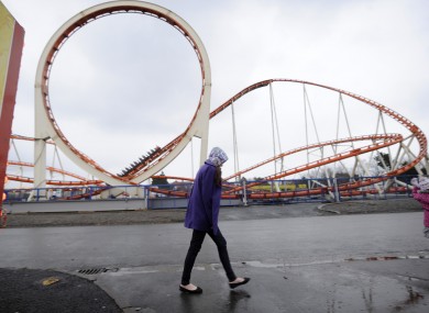 A roller coaster at Funderland in 2009.