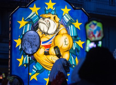 A Brexit-themed float at a parade in Basel, Switzerland this week.